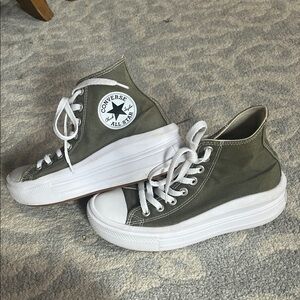 Converse Women's Olive High-Top Platform Sneakers